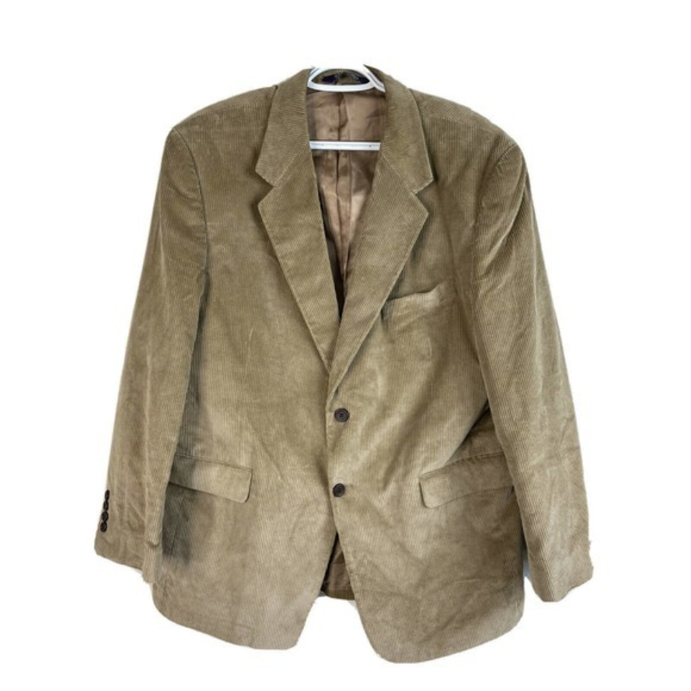Stafford Corduroy Blazer Jacket‎ Sport Coat Mens 44R Brown